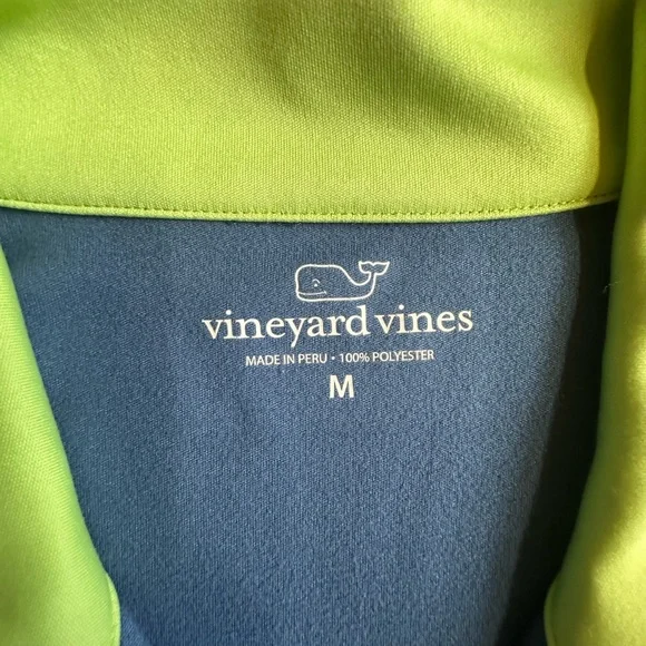 Vineyard Vines•performance vest•men’s medium•blue•ball cord drawstring•polyester - Picture 4 of 12